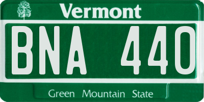 VT license plate BNA440