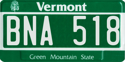 VT license plate BNA518