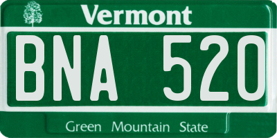 VT license plate BNA520