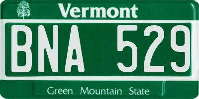 VT license plate BNA529
