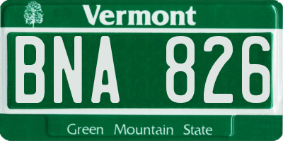 VT license plate BNA826