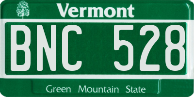 VT license plate BNC528