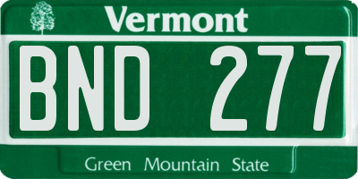 VT license plate BND277
