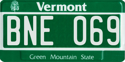 VT license plate BNE069