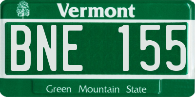 VT license plate BNE155