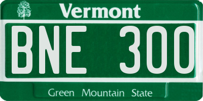 VT license plate BNE300