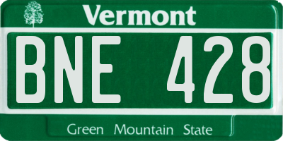 VT license plate BNE428