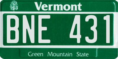 VT license plate BNE431
