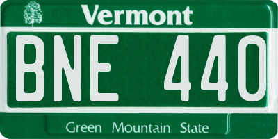 VT license plate BNE440
