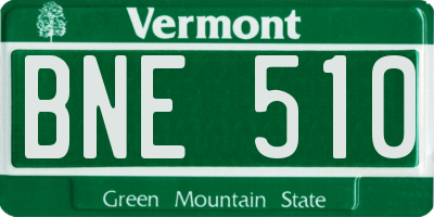 VT license plate BNE510