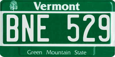 VT license plate BNE529