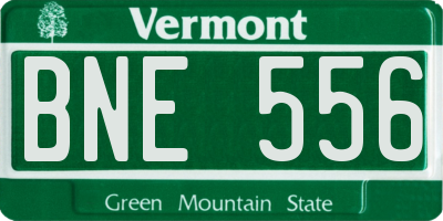 VT license plate BNE556