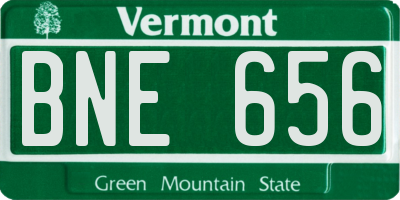 VT license plate BNE656