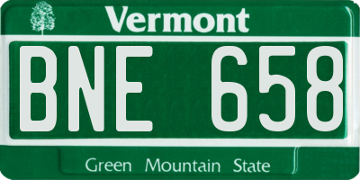 VT license plate BNE658