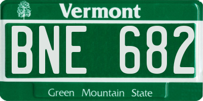 VT license plate BNE682