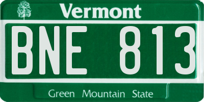 VT license plate BNE813