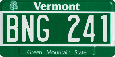 VT license plate BNG241