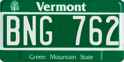 VT license plate BNG762