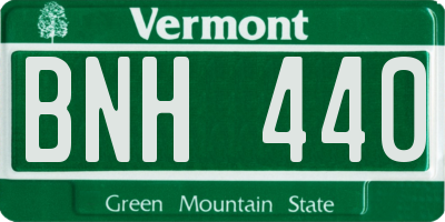 VT license plate BNH440