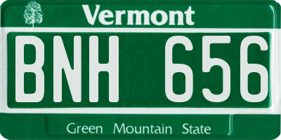 VT license plate BNH656