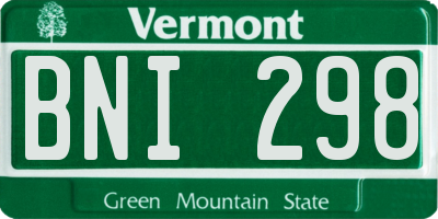 VT license plate BNI298