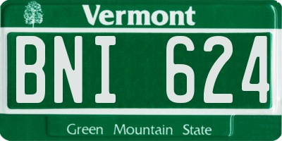 VT license plate BNI624