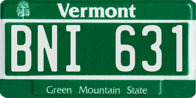 VT license plate BNI631