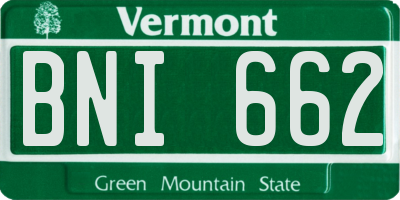 VT license plate BNI662