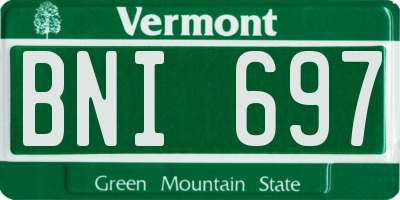 VT license plate BNI697