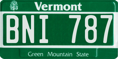 VT license plate BNI787