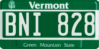 VT license plate BNI828