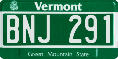 VT license plate BNJ291