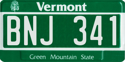 VT license plate BNJ341