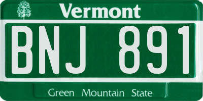 VT license plate BNJ891