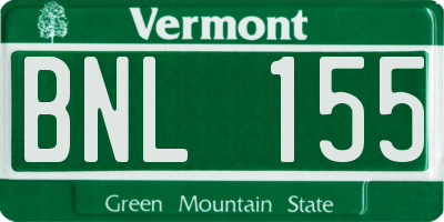 VT license plate BNL155