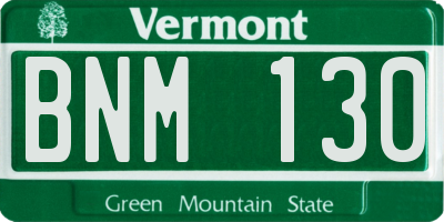 VT license plate BNM130