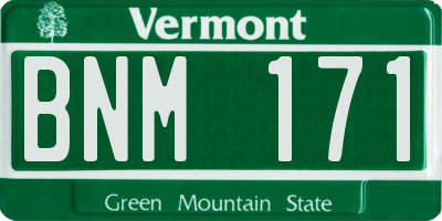 VT license plate BNM171