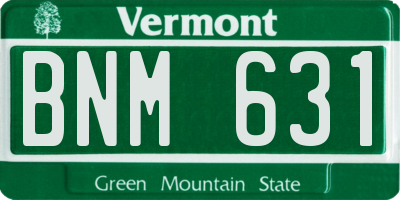 VT license plate BNM631