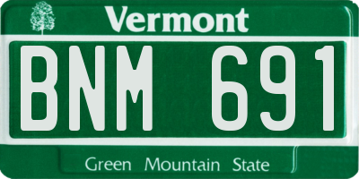 VT license plate BNM691