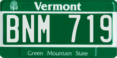 VT license plate BNM719