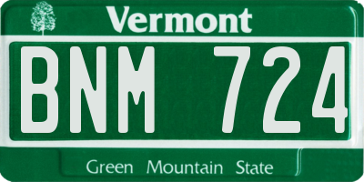VT license plate BNM724