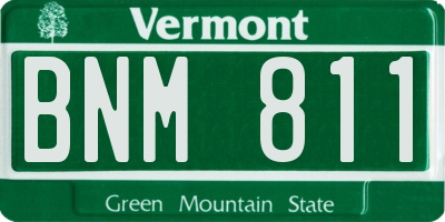 VT license plate BNM811