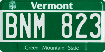 VT license plate BNM823