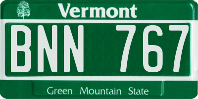 VT license plate BNN767