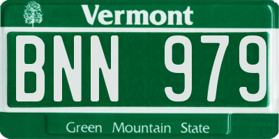 VT license plate BNN979