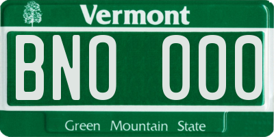 VT license plate BNO000