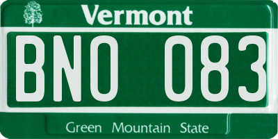 VT license plate BNO083