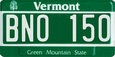 VT license plate BNO150