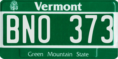 VT license plate BNO373
