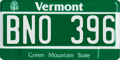 VT license plate BNO396